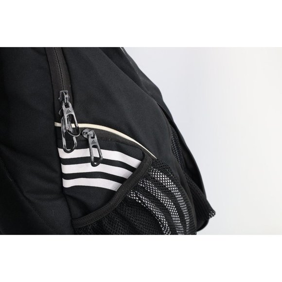 Vintage Adidas Fresh Park Spell Out Striped Soccer Ball Holder Backpack Bag Blue - Picture 8 of 11